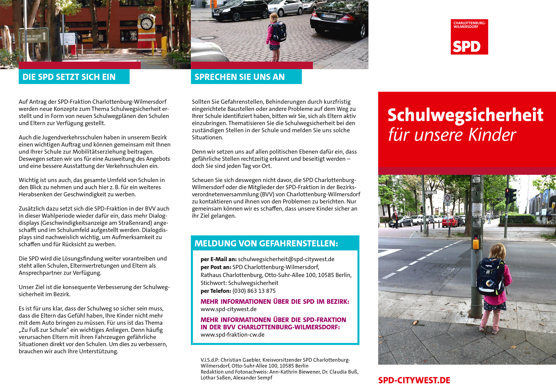 Foto: SPD Flyer Schulwegsicherheit 2018